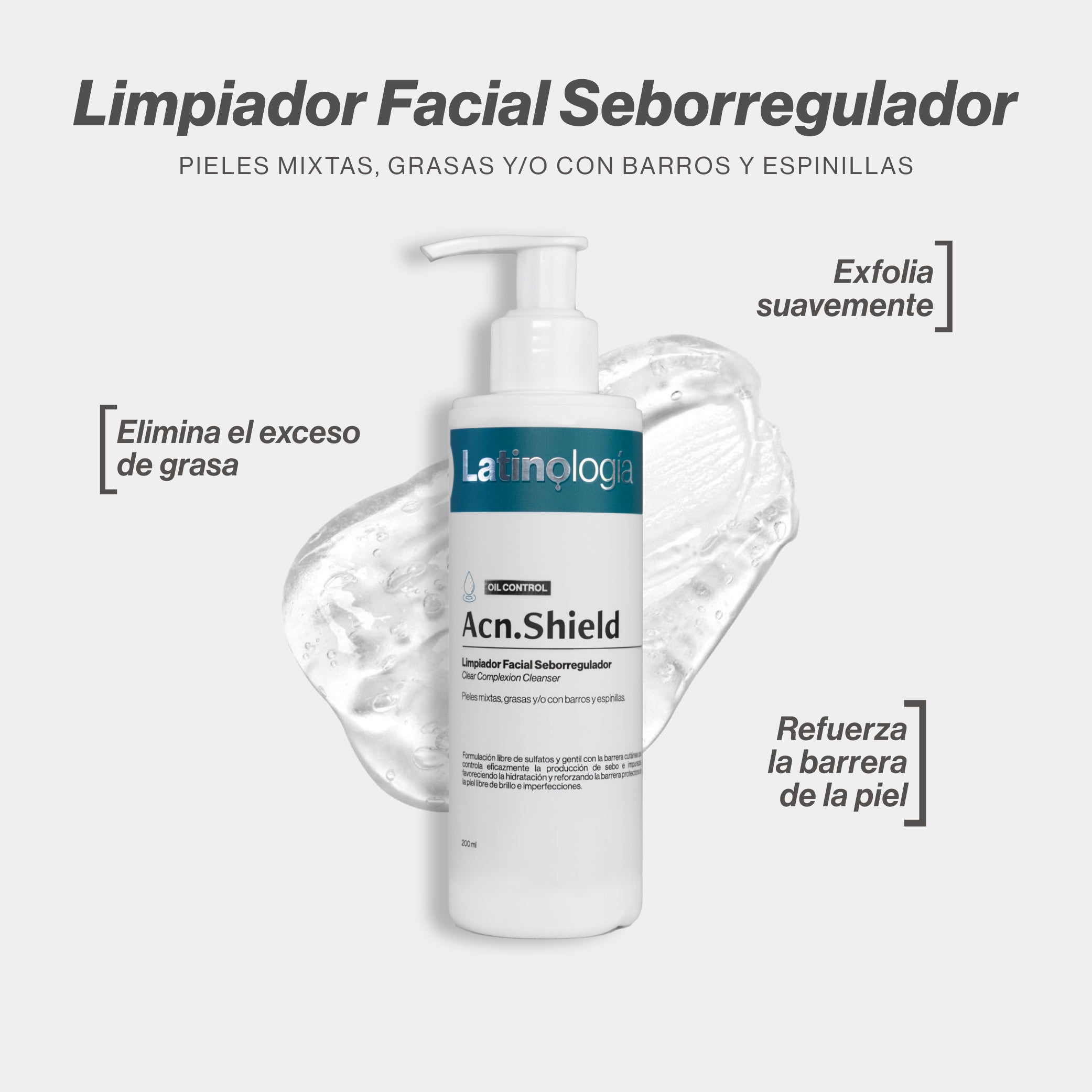 Acn.Shield Limpiador Facial Seborregulador