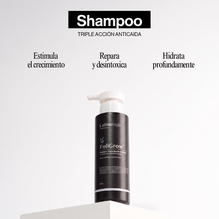 FoliGrow: Shampoo Triple-Acción Anticaída