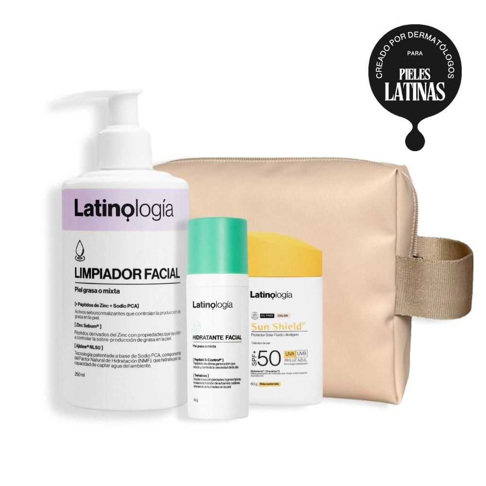 Kit facial para Piel Grasa a Mixta (Protector Solar Color)