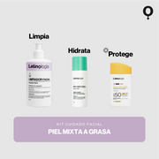 Kit facial para Piel Grasa a Mixta (Protector Solar Color)